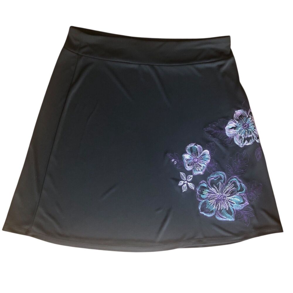 VTG Y2K New York & Co Skirt Womens Brown A-Line Embroidered Whimsigoth‎ Cottage